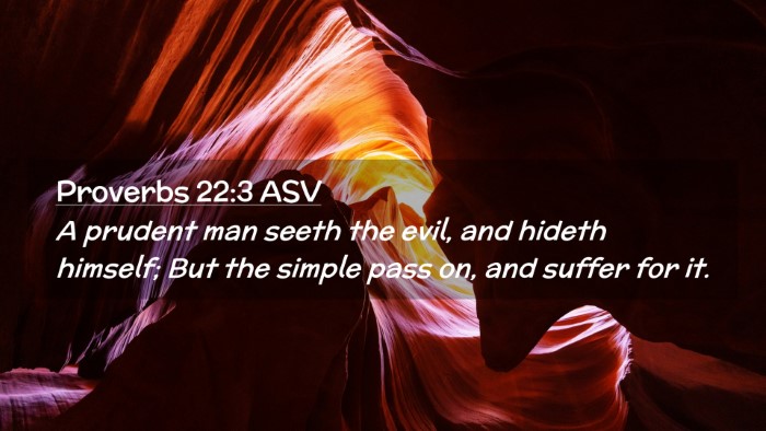 Picture 02 - Proverbs 22:3 ASV Desktop Wallpaper - A prudent man seeth the evil, and hideth himself; - Desktop Bible Verse Wallpaper