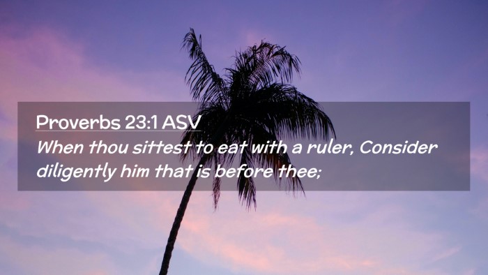 Picture 02 - Proverbs 23:1 ASV Desktop Wallpaper - When thou sittest to eat with a ruler, Consider - Desktop Bible Verse Wallpaper