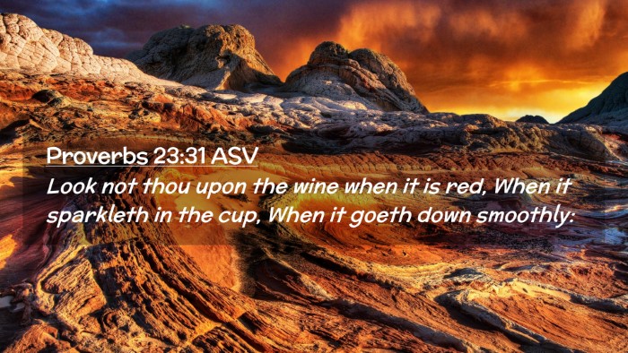 Picture 02 - Proverbs 23:31 ASV Desktop Wallpaper - Look not thou upon the wine when it is red, When - Desktop Bible Verse Wallpaper