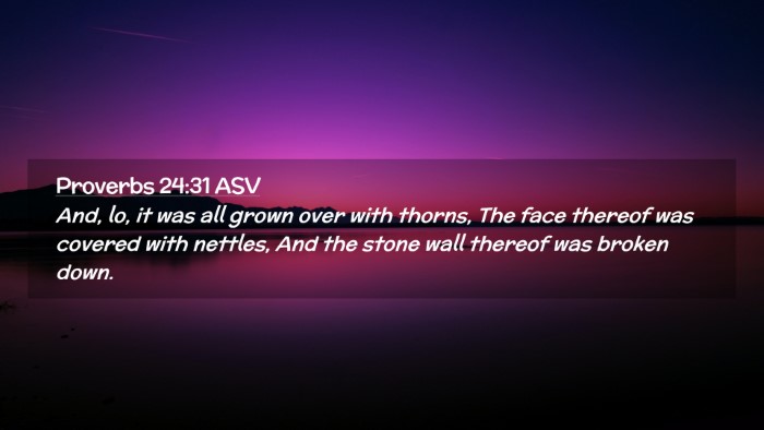 Picture 02 - Proverbs 24:31 ASV Desktop Wallpaper - And, lo, it was all grown over with thorns, The - Desktop Bible Verse Wallpaper