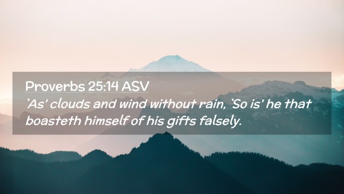 Picture 02 - Proverbs 25:14 ASV Desktop Wallpaper - `As' clouds and wind without rain, `So is' he - Desktop Bible Verse Wallpaper