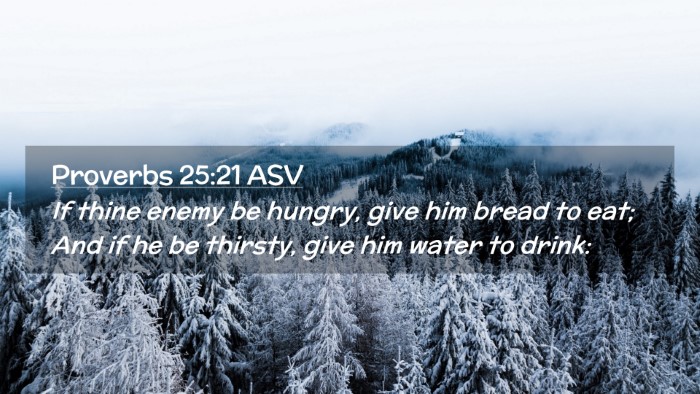 Picture 02 - Proverbs 25:21 ASV Desktop Wallpaper - If thine enemy be hungry, give him bread to eat; - Desktop Bible Verse Wallpaper