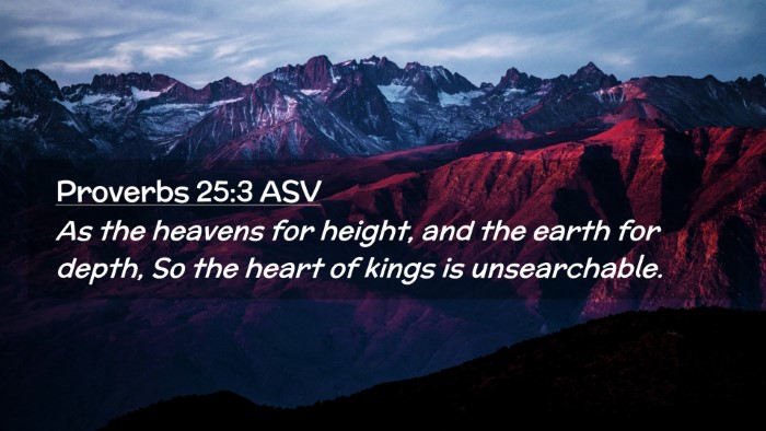 Picture 02 - Proverbs 25:3 ASV Desktop Wallpaper - As the heavens for height, and the earth for - Desktop Bible Verse Wallpaper