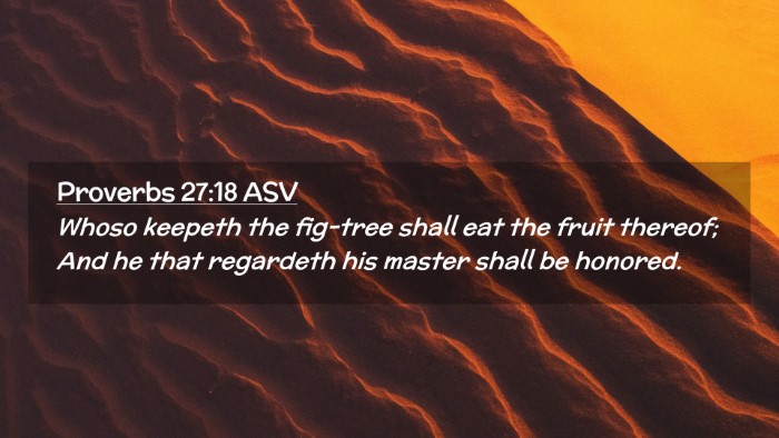 Picture 02 - Proverbs 27:18 ASV Desktop Wallpaper - Whoso keepeth the fig-tree shall eat the fruit - Desktop Bible Verse Wallpaper