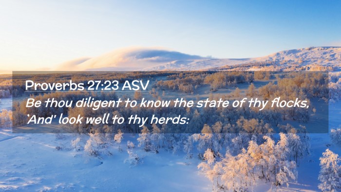 Picture 02 - Proverbs 27:23 ASV Desktop Wallpaper - Be thou diligent to know the state of thy flocks, - Desktop Bible Verse Wallpaper