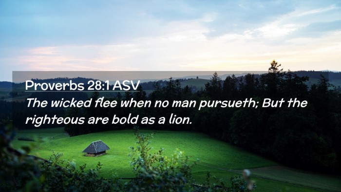 Picture 02 - Proverbs 28:1 ASV Desktop Wallpaper - The wicked flee when no man pursueth; But the - Desktop Bible Verse Wallpaper