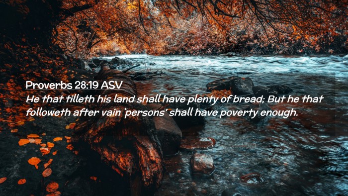 Picture 02 - Proverbs 28:19 ASV Desktop Wallpaper - He that tilleth his land shall have plenty of - Desktop Bible Verse Wallpaper