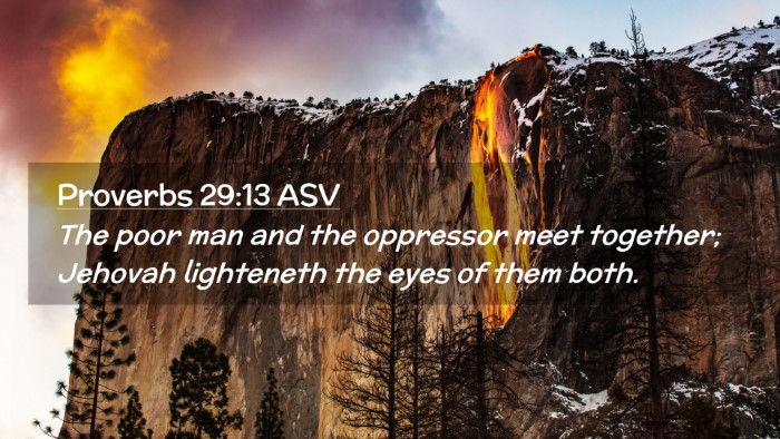 Picture 02 - Proverbs 29:13 ASV Desktop Wallpaper - The poor man and the oppressor meet together; - Desktop Bible Verse Wallpaper