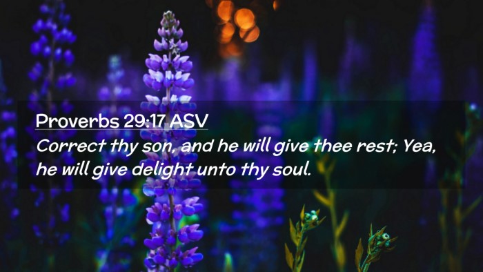 Picture 02 - Proverbs 29:17 ASV Desktop Wallpaper - Correct thy son, and he will give thee rest; Yea, - Desktop Bible Verse Wallpaper