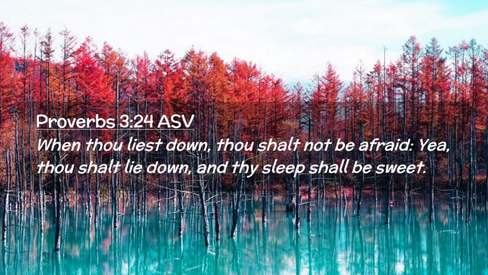 Picture 02 - Proverbs 3:24 ASV Desktop Wallpaper - When thou liest down, thou shalt not be afraid: - Desktop Bible Verse Wallpaper