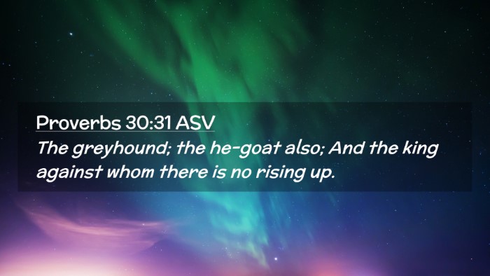 Picture 02 - Proverbs 30:31 ASV Desktop Wallpaper - The greyhound; the he-goat also; And the king - Desktop Bible Verse Wallpaper