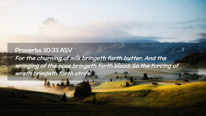 Picture 02 - Proverbs 30:33 ASV Desktop Wallpaper - For the churning of milk bringeth forth butter, - Desktop Bible Verse Wallpaper