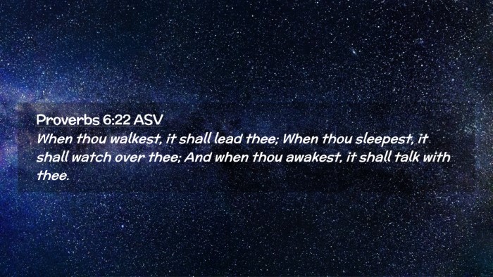Picture 02 - Proverbs 6:22 ASV Desktop Wallpaper - When thou walkest, it shall lead thee; When thou - Desktop Bible Verse Wallpaper