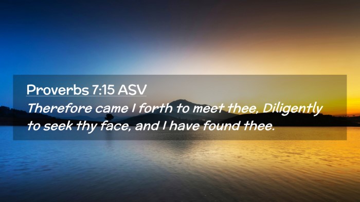 Picture 02 - Proverbs 7:15 ASV Desktop Wallpaper - Therefore came I forth to meet thee, Diligently - Desktop Bible Verse Wallpaper