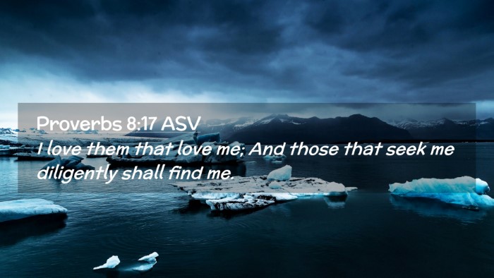Picture 02 - Proverbs 8:17 ASV Desktop Wallpaper - I love them that love me; And those that seek me - Desktop Bible Verse Wallpaper