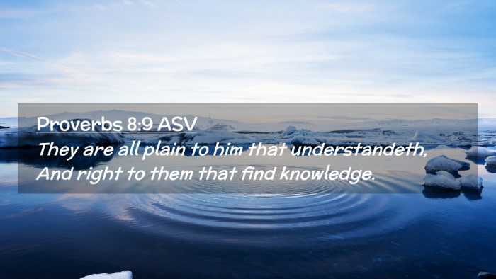 Picture 02 - Proverbs 8:9 ASV Desktop Wallpaper - They are all plain to him that understandeth, And - Desktop Bible Verse Wallpaper