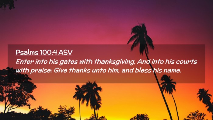 Picture 02 - Psalms 100:4 ASV Desktop Wallpaper - Enter into his gates with thanksgiving, And into - Desktop Bible Verse Wallpaper