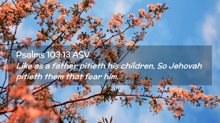 Picture 02 - Psalms 103:13 ASV Desktop Wallpaper - Like as a father pitieth his children, So Jehovah - Desktop Bible Verse Wallpaper