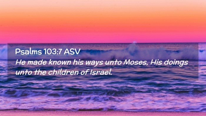 Picture 02 - Psalms 103:7 ASV Desktop Wallpaper - He made known his ways unto Moses, His doings - Desktop Bible Verse Wallpaper