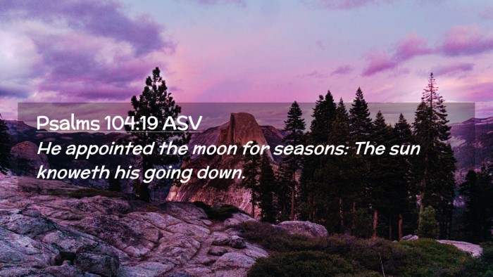 Picture 02 - Psalms 104:19 ASV Desktop Wallpaper - He appointed the moon for seasons: The sun - Desktop Bible Verse Wallpaper