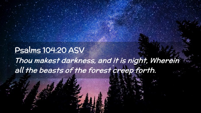 Picture 02 - Psalms 104:20 ASV Desktop Wallpaper - Thou makest darkness, and it is night, Wherein - Desktop Bible Verse Wallpaper