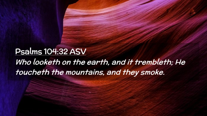Picture 02 - Psalms 104:32 ASV Desktop Wallpaper - Who looketh on the earth, and it trembleth; He - Desktop Bible Verse Wallpaper