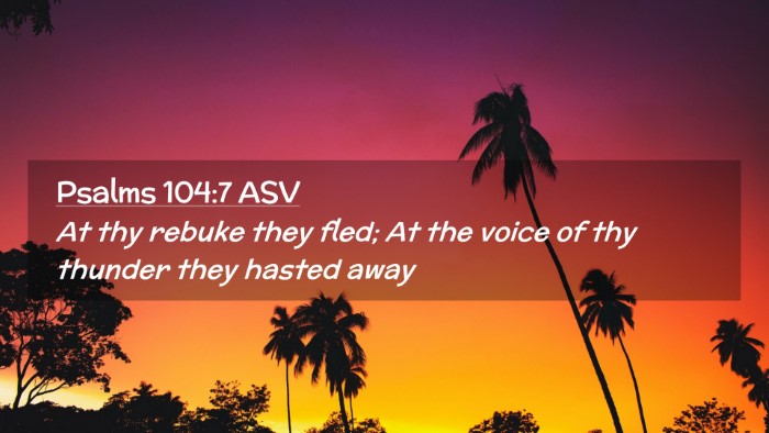 Picture 02 - Psalms 104:7 ASV Desktop Wallpaper - At thy rebuke they fled; At the voice of thy - Desktop Bible Verse Wallpaper