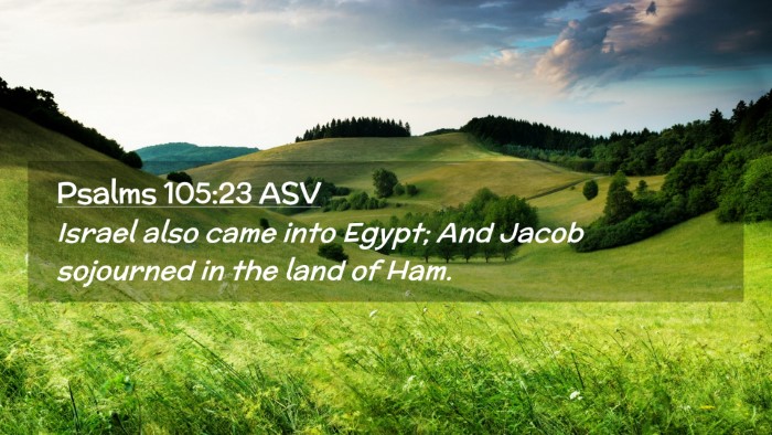 Picture 02 - Psalms 105:23 ASV Desktop Wallpaper - Israel also came into Egypt; And Jacob sojourned - Desktop Bible Verse Wallpaper