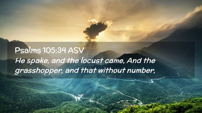 Picture 02 - Psalms 105:34 ASV Desktop Wallpaper - He spake, and the locust came, And the - Desktop Bible Verse Wallpaper