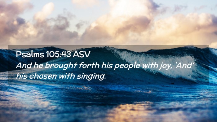 Picture 02 - Psalms 105:43 ASV Desktop Wallpaper - And he brought forth his people with joy, `And' - Desktop Bible Verse Wallpaper