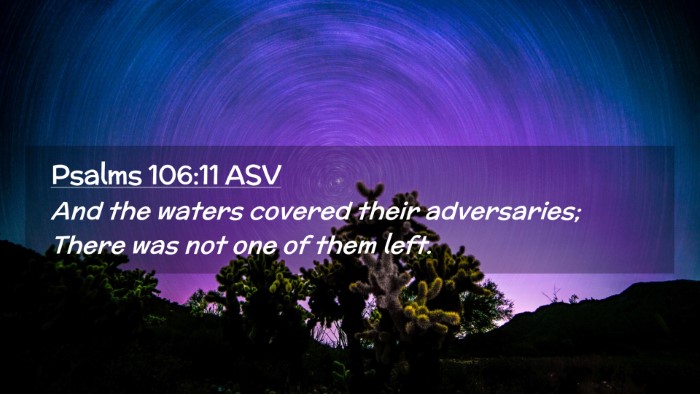 Picture 02 - Psalms 106:11 ASV Desktop Wallpaper - And the waters covered their adversaries; There - Desktop Bible Verse Wallpaper