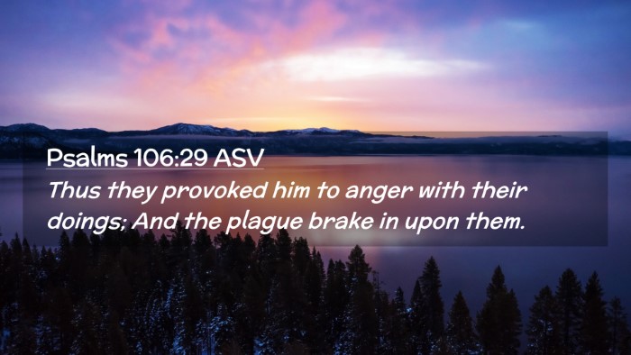 Picture 02 - Psalms 106:29 ASV Desktop Wallpaper - Thus they provoked him to anger with their - Desktop Bible Verse Wallpaper