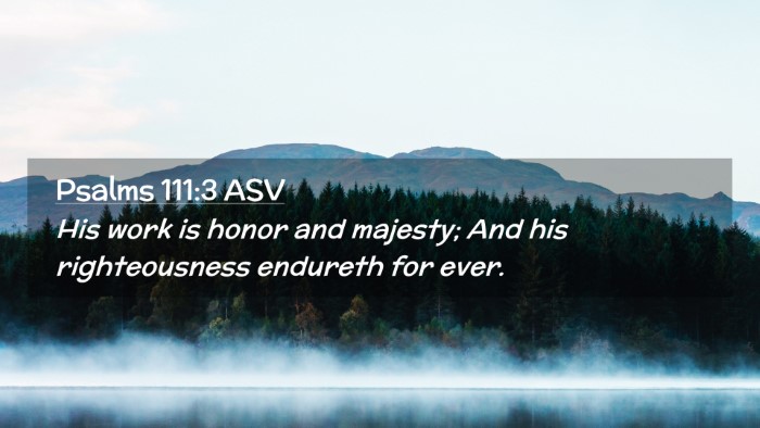 Picture 02 - Psalms 111:3 ASV Desktop Wallpaper - His work is honor and majesty; And his - Desktop Bible Verse Wallpaper