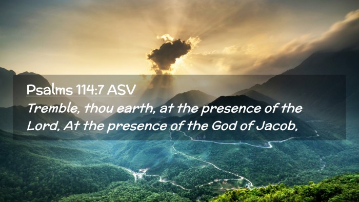 Picture 02 - Psalms 114:7 ASV Desktop Wallpaper - Tremble, thou earth, at the presence of the Lord, - Desktop Bible Verse Wallpaper