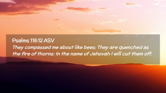 Picture 02 - Psalms 118:12 ASV Desktop Wallpaper - They compassed me about like bees; They are - Desktop Bible Verse Wallpaper