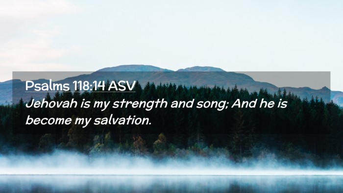 Picture 02 - Psalms 118:14 ASV Desktop Wallpaper - Jehovah is my strength and song; And he is become - Desktop Bible Verse Wallpaper