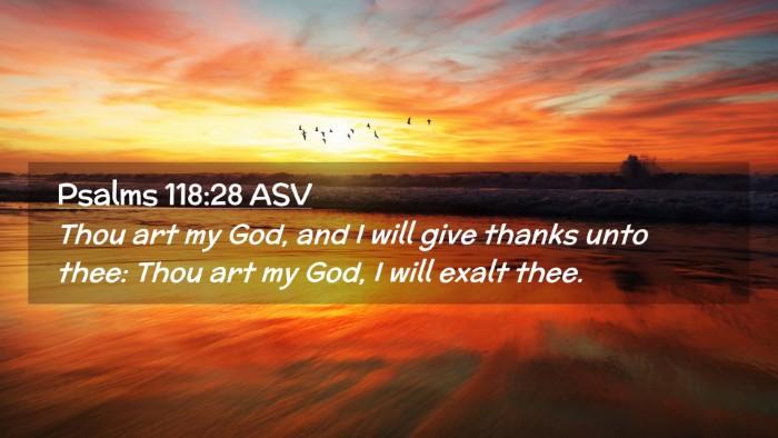Picture 02 - Psalms 118:28 ASV Desktop Wallpaper - Thou art my God, and I will give thanks unto - Desktop Bible Verse Wallpaper