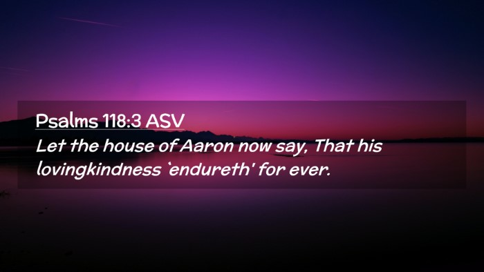 Picture 02 - Psalms 118:3 ASV Desktop Wallpaper - Let the house of Aaron now say, That his - Desktop Bible Verse Wallpaper