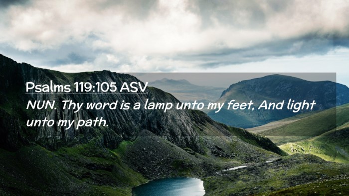 Picture 02 - Psalms 119:105 ASV Desktop Wallpaper - NUN. Thy word is a lamp unto my feet, And light - Desktop Bible Verse Wallpaper