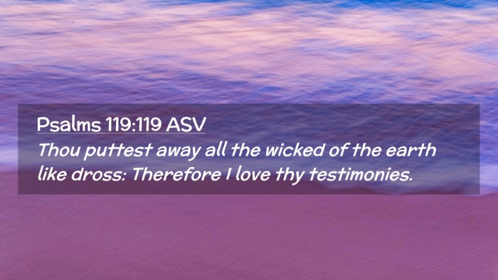 Picture 02 - Psalms 119:119 ASV Desktop Wallpaper - Thou puttest away all the wicked of the earth - Desktop Bible Verse Wallpaper