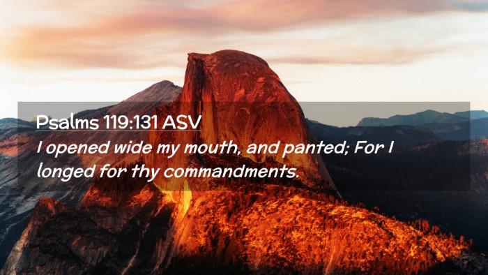 Picture 02 - Psalms 119:131 ASV Desktop Wallpaper - I opened wide my mouth, and panted; For I longed - Desktop Bible Verse Wallpaper
