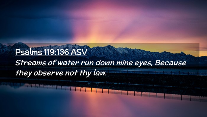 Picture 02 - Psalms 119:136 ASV Desktop Wallpaper - Streams of water run down mine eyes, Because they - Desktop Bible Verse Wallpaper