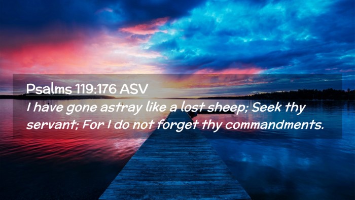 Picture 02 - Psalms 119:176 ASV Desktop Wallpaper - I have gone astray like a lost sheep; Seek thy - Desktop Bible Verse Wallpaper