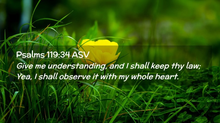 Picture 02 - Psalms 119:34 ASV Desktop Wallpaper - Give me understanding, and I shall keep thy law; - Desktop Bible Verse Wallpaper