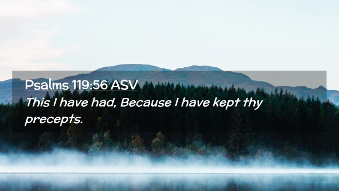 Picture 02 - Psalms 119:56 ASV Desktop Wallpaper - This I have had, Because I have kept thy - Desktop Bible Verse Wallpaper