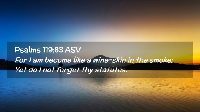 Picture 02 - Psalms 119:83 ASV Desktop Wallpaper - For I am become like a wine-skin in the smoke; - Desktop Bible Verse Wallpaper
