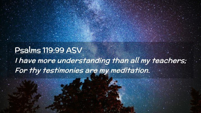 Picture 02 - Psalms 119:99 ASV Desktop Wallpaper - I have more understanding than all my teachers; - Desktop Bible Verse Wallpaper