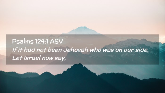Picture 02 - Psalms 124:1 ASV Desktop Wallpaper - If it had not been Jehovah who was on our side, - Desktop Bible Verse Wallpaper