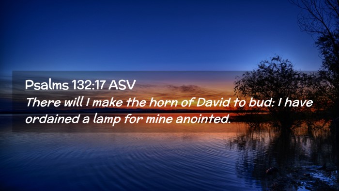 Picture 02 - Psalms 132:17 ASV Desktop Wallpaper - There will I make the horn of David to bud: I - Desktop Bible Verse Wallpaper