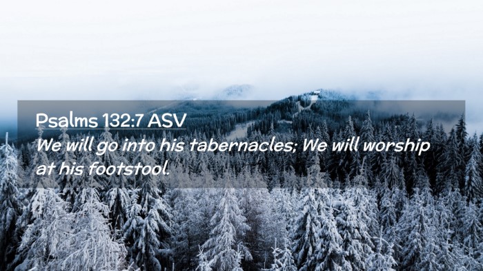 Picture 02 - Psalms 132:7 ASV Desktop Wallpaper - We will go into his tabernacles; We will worship - Desktop Bible Verse Wallpaper